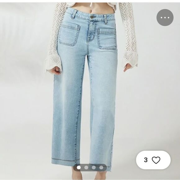 Frye Light Blue Cropped Jeans - Picture 1 of 8